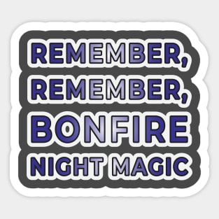 Fireside Tales and Starry Skies: Bonfire Night Apparel and Accessories" Sticker